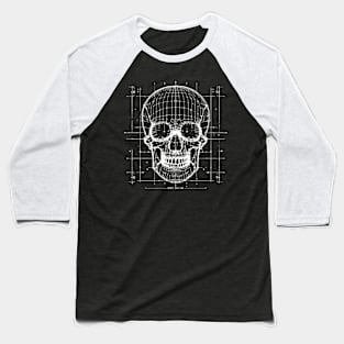 skull blueprint design Baseball T-Shirt